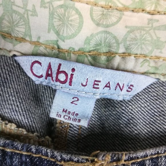 Cabi Womens Jeans Capri Wide Leg Blue Denim Dark Wash Low Rise 2 - Picture 12 of 13